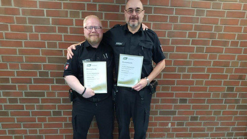 für 25-jährige Mitgliedschaft geehrt werden: Michael Jundt und Andreas Tieke