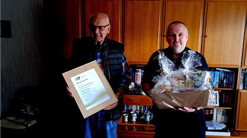 60 Jahre Mitgliedschaft im VNSB - Volker Franzke