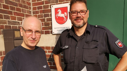 Der Künstler Gerald Meissner mit Michael Glinkowski